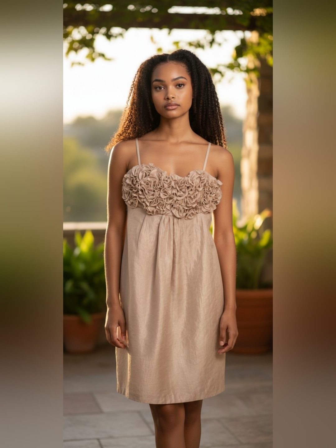 Boston Proper Shimmery Blush Strapless Dress